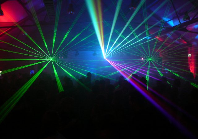 Reithalle Rastatt - DJ Eventreihe mit Audi  Lasershow